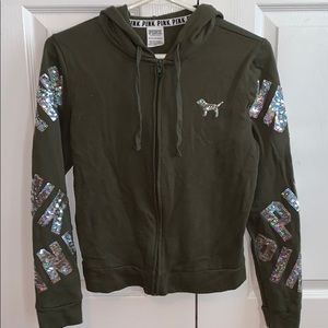 sip up love pink hoodie